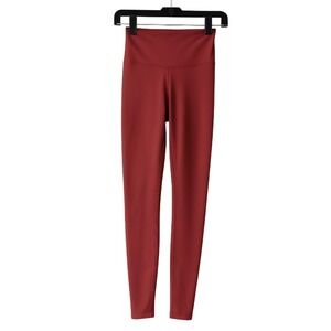 Carbon 38 High Rise Leggings Size S Burgundy Spandex Polyester Athletic Workout